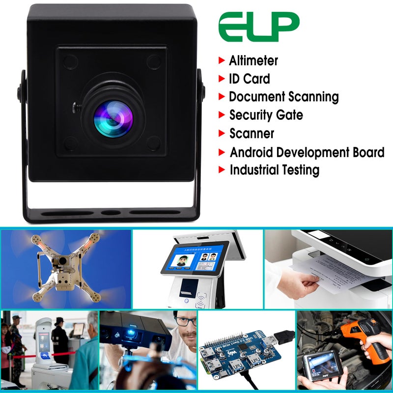ELP Mini Box USB Camera for Computer 5megapixel HD Webcam with 3.6mm Lens for Machine Vision OV5640 UVC USB2.0 Lightburn PC Camera for Engraving Machine,3D Printer,Robot,3D Scanner - Image 2